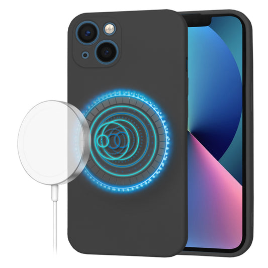 Futrola MagSafe za Apple iPhone 13, Techsuit, SoftFlex, Crna