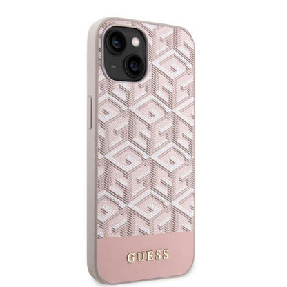 Futrola MagSafe za Apple iPhone 14, Guess, GCube Stripes, Roze