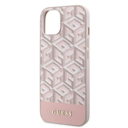 Futrola MagSafe za Apple iPhone 14, Guess, GCube Stripes, Roze