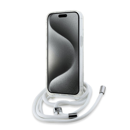 Futrola MagSafe za Apple iPhone 14, Karl Lagerfeld, IML Crossbody Choupette's Head with Strap, Transparentna