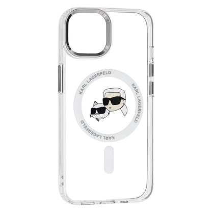 Futrola MagSafe za Apple iPhone 14, Karl Lagerfeld, IML Metal Karl & Choupette's Heads, Bela