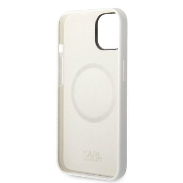 Futrola MagSafe za Apple iPhone 14 Plus, Karl Lagerfeld, Silikonska Choupette, Bela
