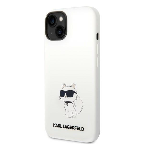 Futrola MagSafe za Apple iPhone 14 Plus, Karl Lagerfeld, Silikonska Choupette, Bela