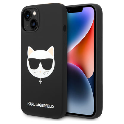 Futrola MagSafe za Apple iPhone 14 Plus, Karl Lagerfeld, Silikonska Choupette's Head, Crna