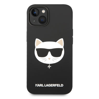 Futrola MagSafe za Apple iPhone 14 Plus, Karl Lagerfeld, Silikonska Choupette's Head, Crna