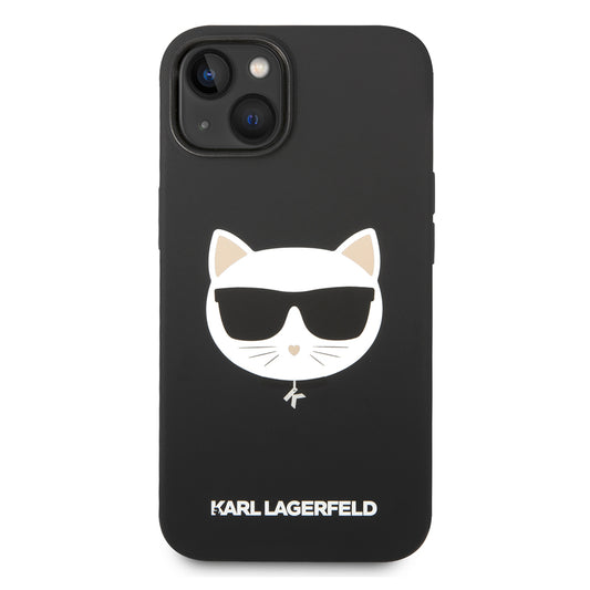 Futrola MagSafe za Apple iPhone 14 Plus, Karl Lagerfeld, Silikonska Choupette's Head, Crna