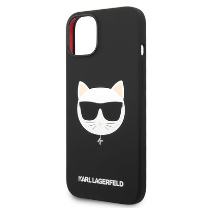 Futrola MagSafe za Apple iPhone 14 Plus, Karl Lagerfeld, Silikonska Choupette's Head, Crna