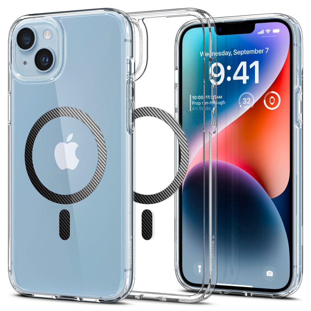 Futrola MagSafe za Apple iPhone 14 Plus, Spigen, Ultra Hybrid Carbon, Providna
