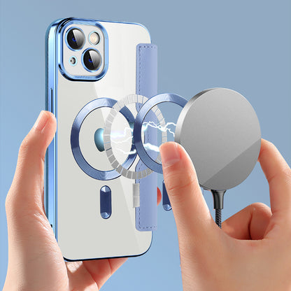 MagSafe futrola za Apple iPhone 14 Plus, Techsuit, SmartMag Book, Plava