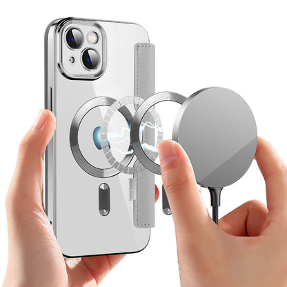 MagSafe futrola za Apple iPhone 14 Plus, Techsuit, SmartMag Book, Siva