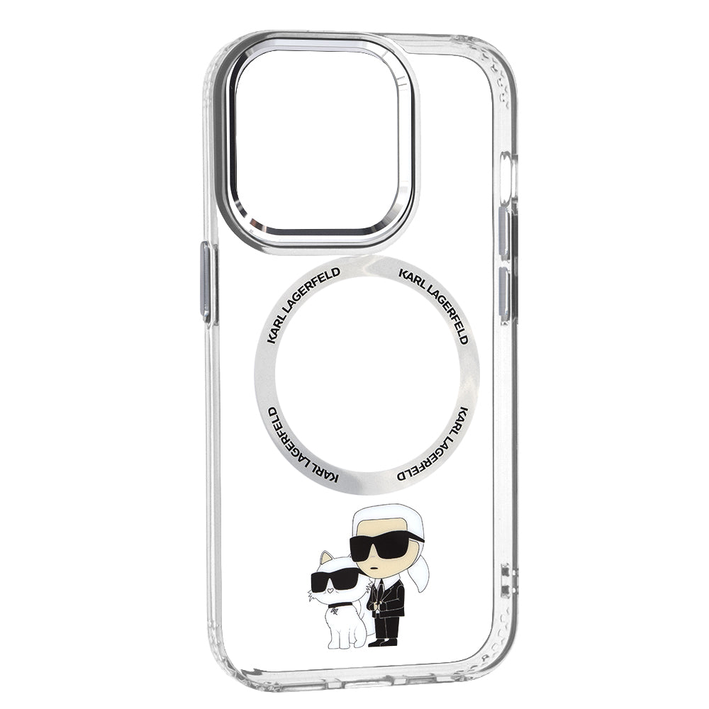 Futrola MagSafe za Apple iPhone 14 Pro, Karl Lagerfeld, Ikonik Karl & Choupette, Transparentna