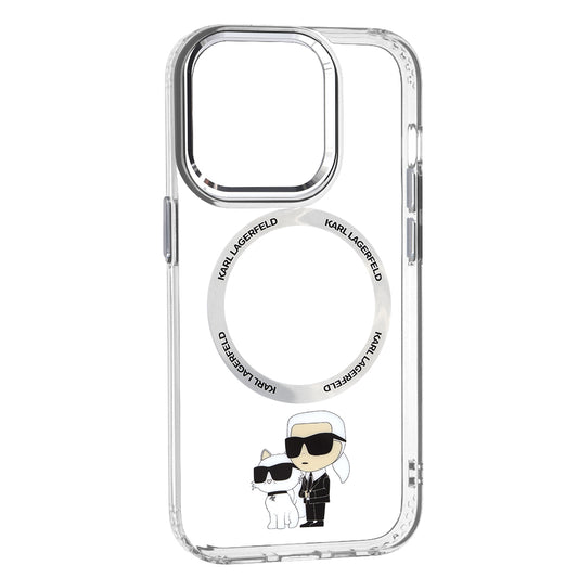 Futrola MagSafe za Apple iPhone 14 Pro, Karl Lagerfeld, Ikonik Karl & Choupette, Transparentna