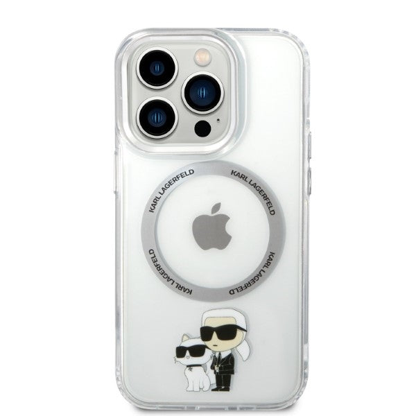 Futrola MagSafe za Apple iPhone 14 Pro, Karl Lagerfeld, Ikonik Karl & Choupette, Transparentna
