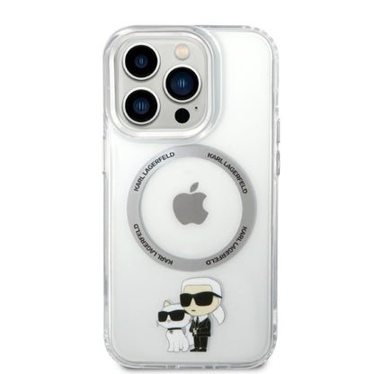 Futrola MagSafe za Apple iPhone 14 Pro, Karl Lagerfeld, Ikonik Karl & Choupette, Transparentna