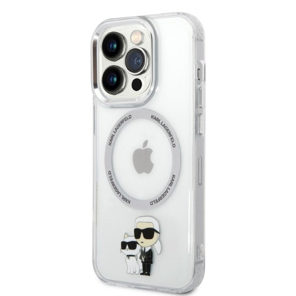 Futrola MagSafe za Apple iPhone 14 Pro, Karl Lagerfeld, Ikonik Karl & Choupette, Transparentna