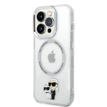 Futrola MagSafe za Apple iPhone 14 Pro, Karl Lagerfeld, Ikonik Karl & Choupette, Transparentna