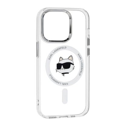 Futrola MagSafe za Apple iPhone 14 Pro, Karl Lagerfeld, IML Metal Choupette's Head, Bela
