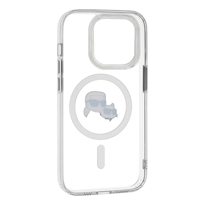 Futrola MagSafe za Apple iPhone 14 Pro, Karl Lagerfeld, IML Metal Karl & Choupette's Heads, Bela