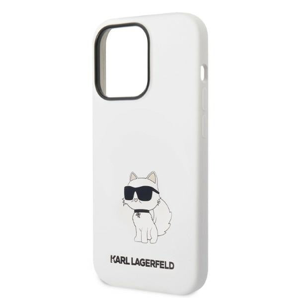 Futrola MagSafe za Apple iPhone 14 Pro, Karl Lagerfeld, Silikonska Choupette, Bela