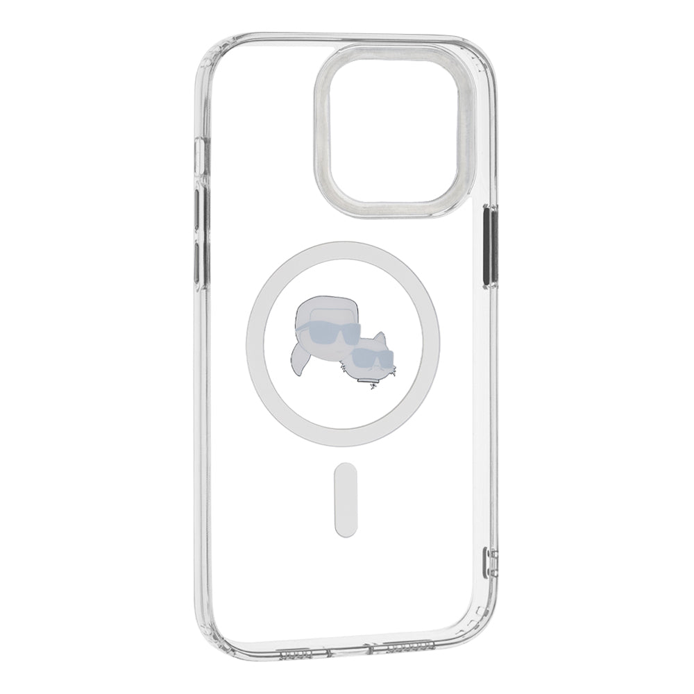 Futrola MagSafe za Apple iPhone 14 Pro Max, Karl Lagerfeld, IML Metal Karl & Choupette's Heads, Bela