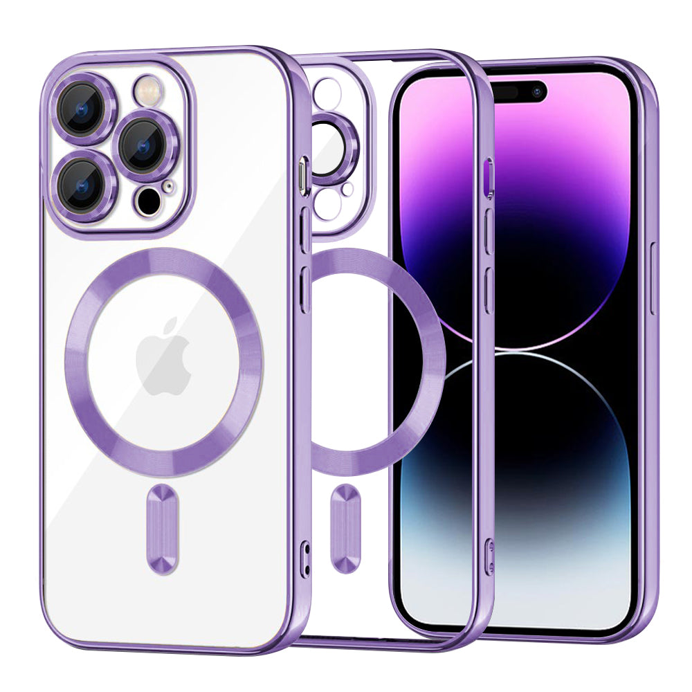 MagSafe futrola za Apple iPhone 14 Pro Max, Techsuit, Luxury Crystal, Svetlo Ljubičasta