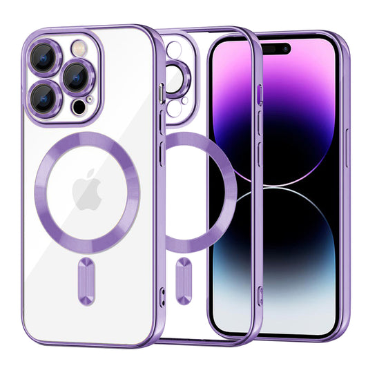 MagSafe futrola za Apple iPhone 14 Pro Max, Techsuit, Luxury Crystal, Svetlo Ljubičasta