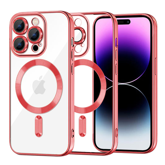 MagSafe futrola za Apple iPhone 14 Pro Max, Techsuit, Luxury Crystal, Crvena