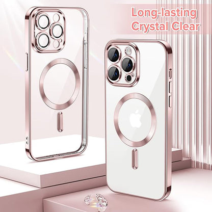 MagSafe futrola za Apple iPhone 14 Pro Max, Techsuit, Luxury Crystal, Roze