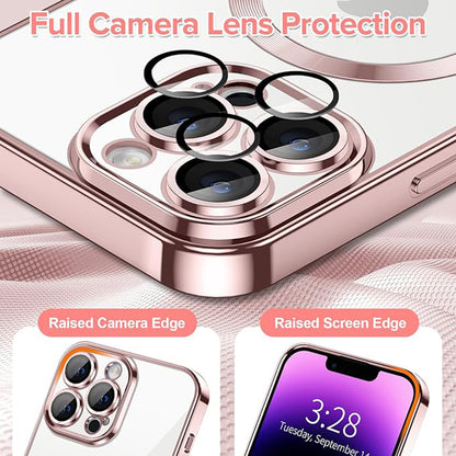 MagSafe futrola za Apple iPhone 14 Pro Max, Techsuit, Luxury Crystal, Roze