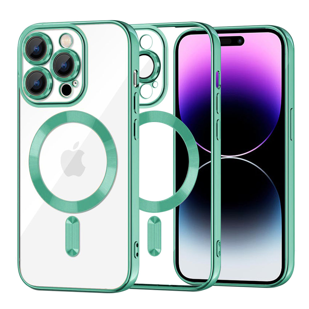 MagSafe futrola za Apple iPhone 14 Pro Max, Techsuit, Luxury Crystal, Svetlo Zelena