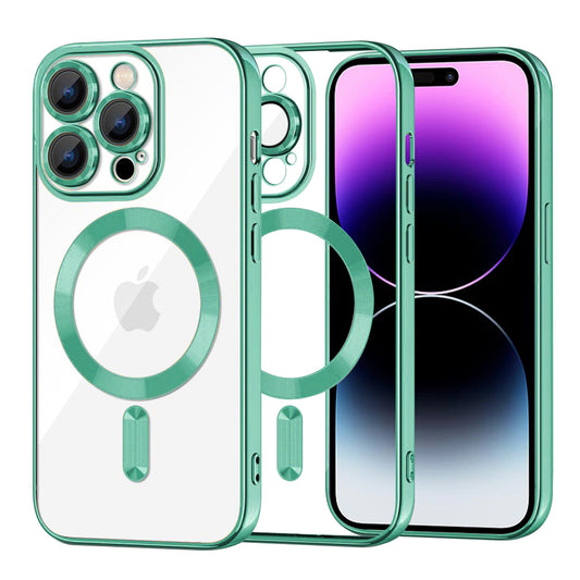 MagSafe futrola za Apple iPhone 14 Pro Max, Techsuit, Luxury Crystal, Svetlo Zelena