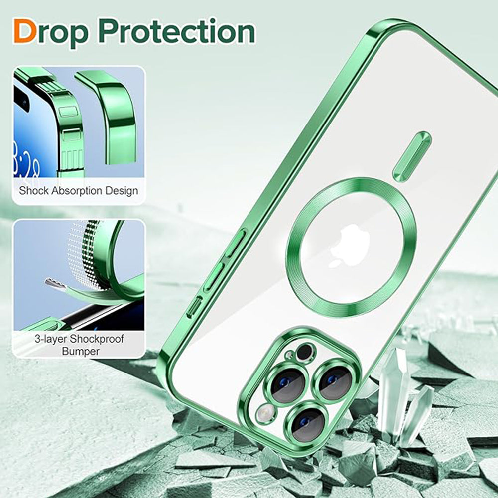 MagSafe futrola za Apple iPhone 14 Pro Max, Techsuit, Luxury Crystal, Svetlo Zelena