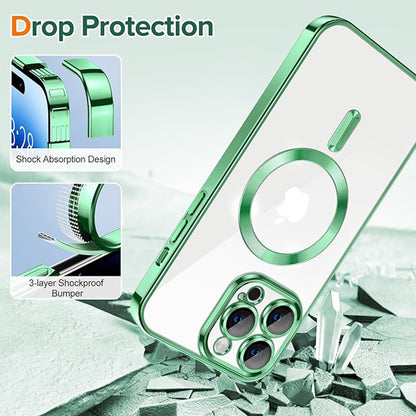 MagSafe futrola za Apple iPhone 14 Pro Max, Techsuit, Luxury Crystal, Svetlo Zelena