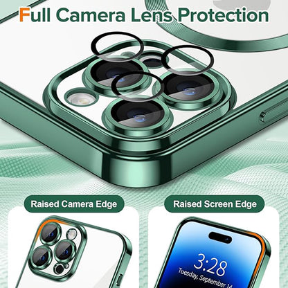 MagSafe futrola za Apple iPhone 14 Pro Max, Techsuit, Luxury Crystal, Tamno Zelena