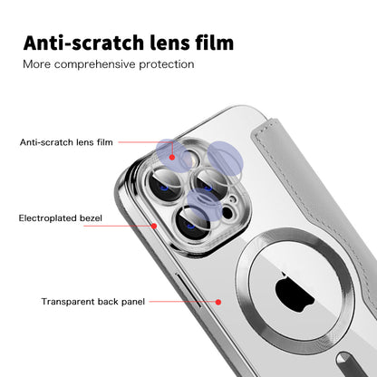 MagSafe futrola za Apple iPhone 14 Pro Max, Techsuit, SmartMag Book, Siva