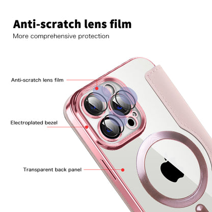 MagSafe futrola za Apple iPhone 14 Pro Max, Techsuit, SmartMag Book, Roze