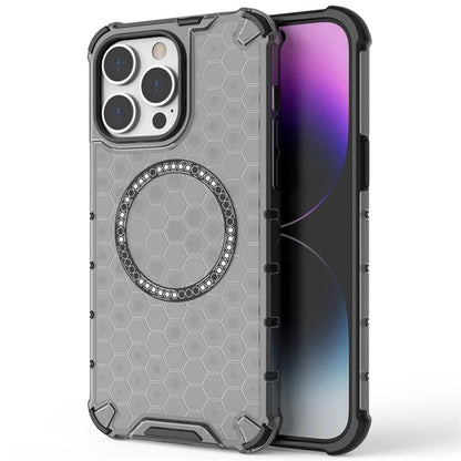 MagSafe futrola za Apple iPhone 14 Pro, Techsuit, HoneyComb Shield, Bela