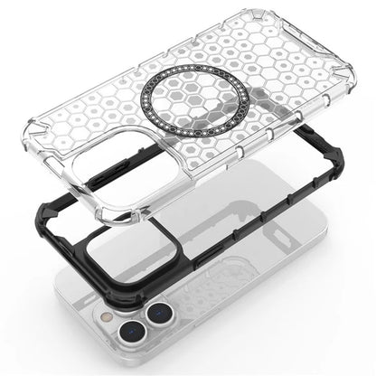 MagSafe futrola za Apple iPhone 14 Pro, Techsuit, HoneyComb Shield, Bela