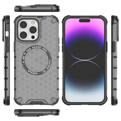 MagSafe futrola za Apple iPhone 14 Pro, Techsuit, HoneyComb Shield, Bela
