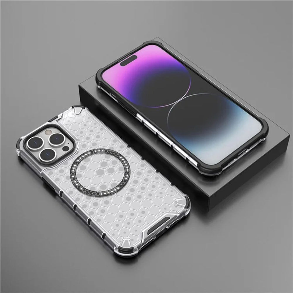 MagSafe futrola za Apple iPhone 14 Pro, Techsuit, HoneyComb Shield, Crna