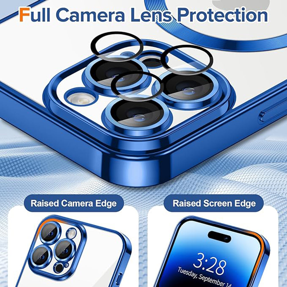 MagSafe futrola za Apple iPhone 14 Pro, Techsuit, Luxury Crystal, Tamno Plava