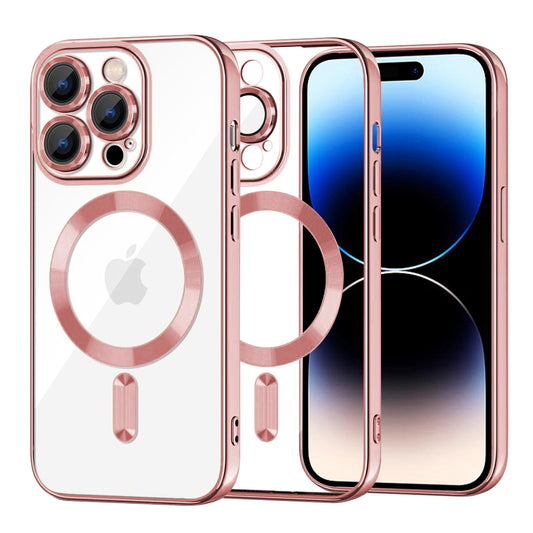 MagSafe futrola za Apple iPhone 14 Pro, Techsuit, Luxury Crystal, Roze