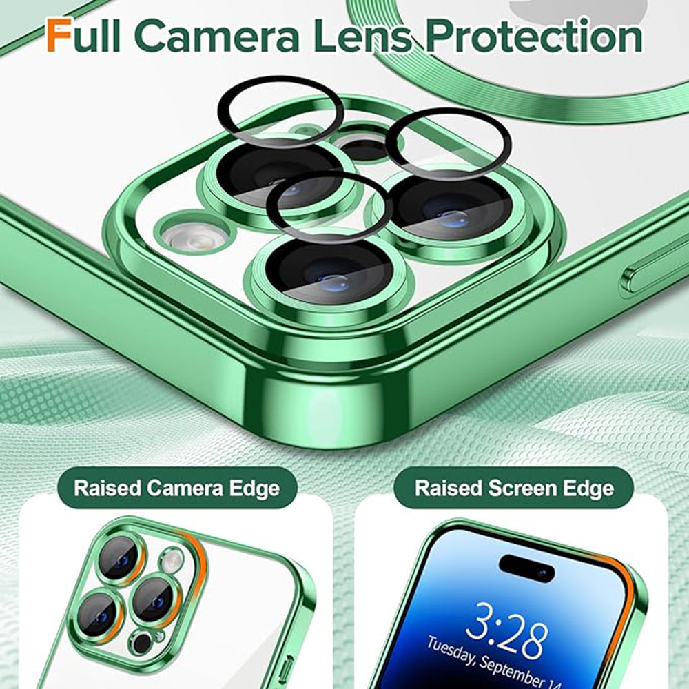 MagSafe futrola za Apple iPhone 14 Pro, Techsuit, Luxury Crystal, Svetlo Zelena