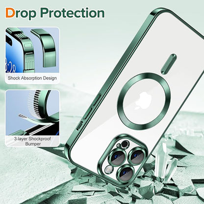 MagSafe futrola za Apple iPhone 14 Pro, Techsuit, Luxury Crystal, Tamno Zelena