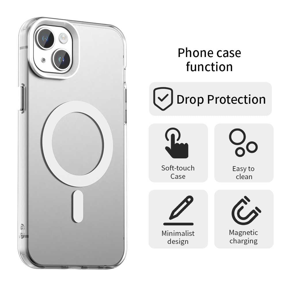 MagSafe futrola za Apple iPhone 14, Techsuit, CandyCase, Bela