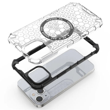 MagSafe futrola za Apple iPhone 14, Techsuit, HoneyComb Shield, Crna