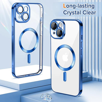MagSafe futrola za Apple iPhone 14, Techsuit, Luxury Crystal, Tamno Plava