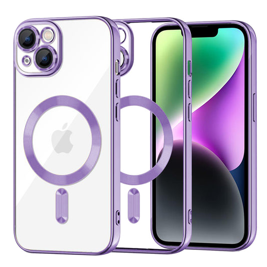 Futrola MagSafe za Apple iPhone 14, Techsuit, Luxury Crystal, Svetlo Ljubičasta