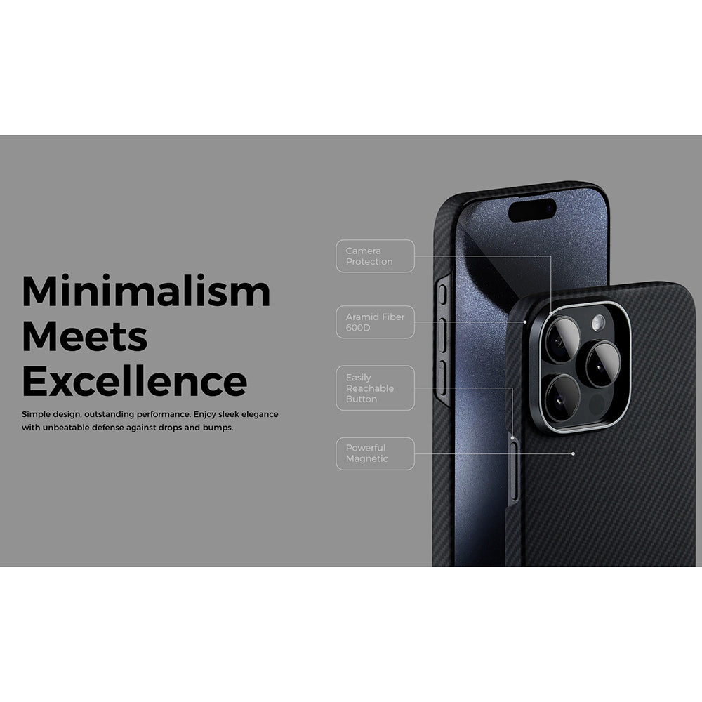 Futrola MagSafe za Apple iPhone 15, Edizard, Air, Crna