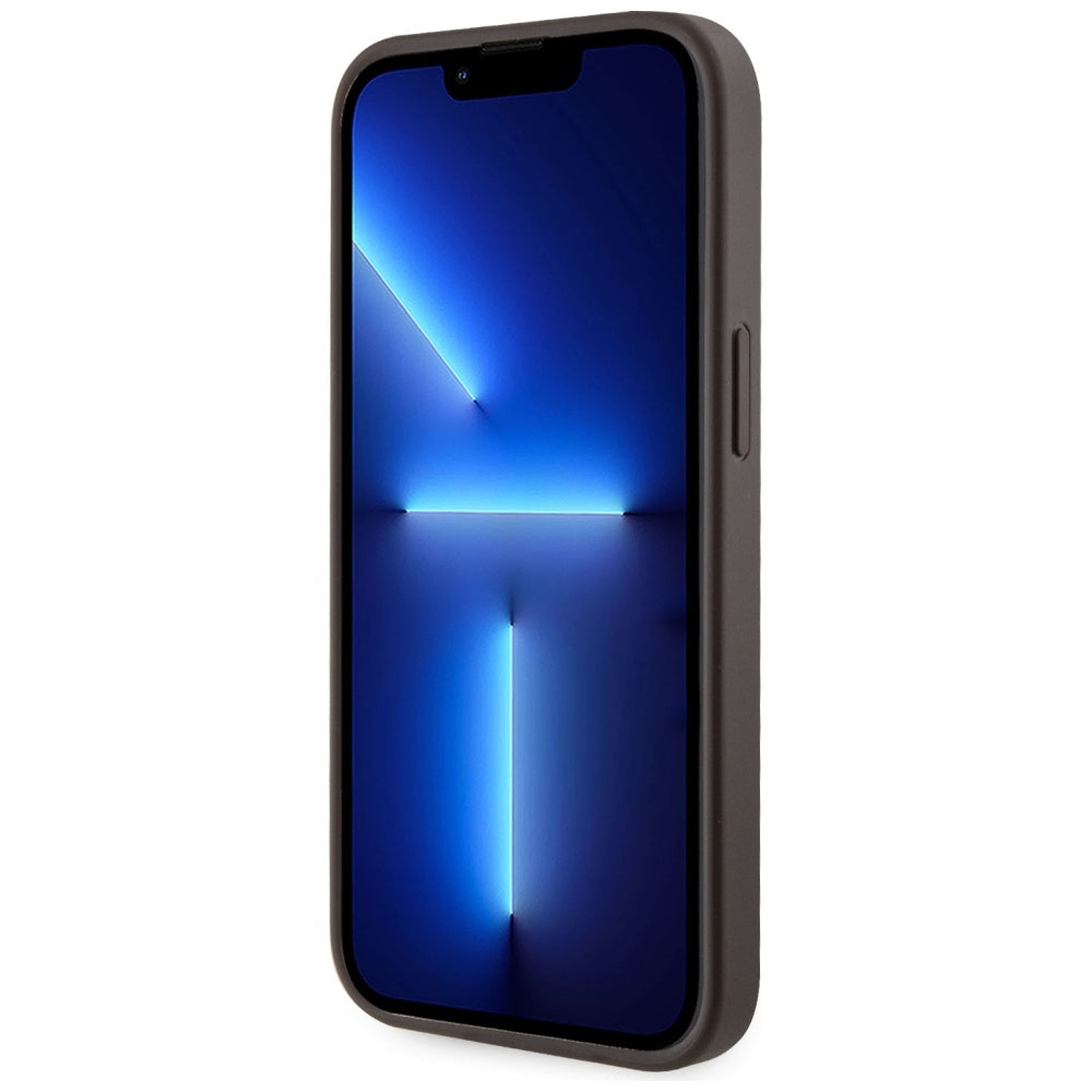 Futrola MagSafe za Apple iPhone 15, Guess, Cardslot 4G Stripes, Braon